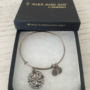 Alex and Ani Silver CompassCharm Bracelet